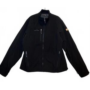Eddie Bauer Men's EB530 Soft Shell Jacket Black Waterproof Breathable Size Large